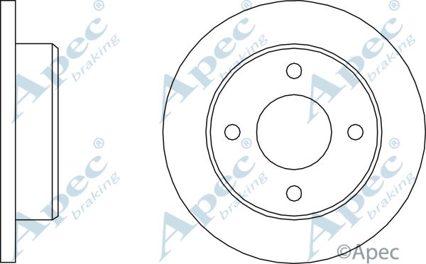 APEC BRAKING stabdžių diskas DSK161